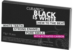 Curaprox Black is White Kauwgom - 3 x 12 stuks - Voordeelverpakking