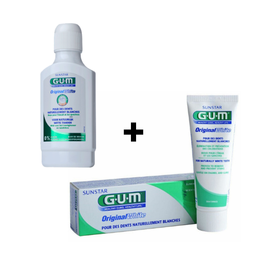 GUM Original White Voordeelpakket - Mondwater + Tandpasta
