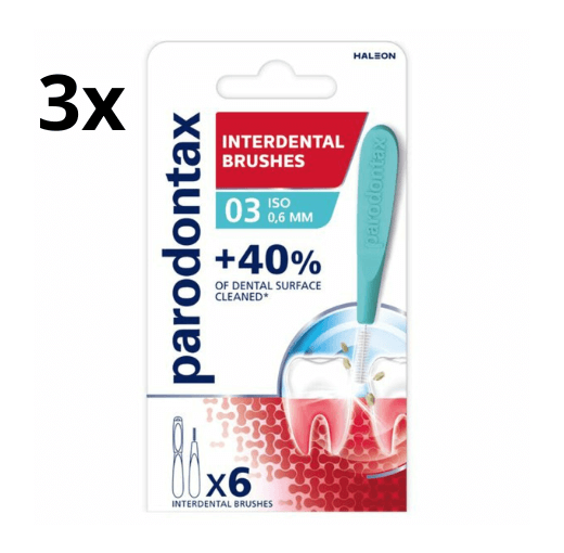 Parodontax Interdentale Ragers 0.6 mm – Maat 3 - 3 x 6 stuks - Voordeelverpakking
