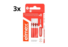 Elmex Interdentale Ragers 0.7 mm – Maat 1 - Oranje - 3 x 8 stuks - Voordeelverpakking