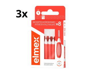 Elmex Interdentale Ragers 0.7 mm – Maat 1 - Oranje - 3 x 8 stuks - Voordeelverpakking