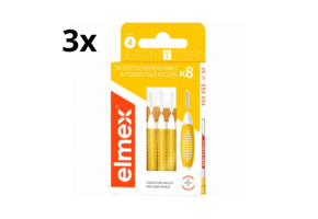 Elmex Interdentale Ragers 1.3 mm – Maat 4 - Geel - 3 x 8 stuks - Voordeelverpakking