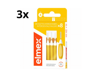 Elmex Interdentale Ragers 1.3 mm – Maat 4 - Geel - 3 x 8 stuks - Voordeelverpakking