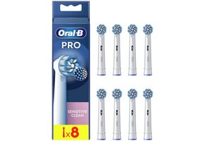 Oral B PRO Sensitive Clean Opzetborstels Wit | 8 stuks