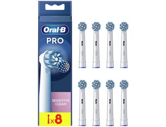 Oral B PRO Sensitive Clean Opzetborstels Wit | 8 stuks