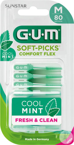 GUM Soft-Picks Comfort Flex Mint Medium - 80 stuks
