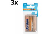 Jordan Double Ended Tandenstokers Extra Dun - 3x 105 St - Voordeelverpakking