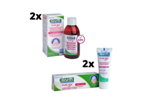 GUM Voordeelpakket - 2x Mondspoeling + 2x Tandpasta