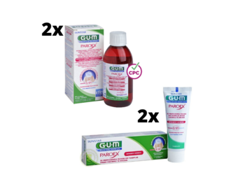 GUM Voordeelpakket - 2x Mondspoeling + 2x Tandpasta