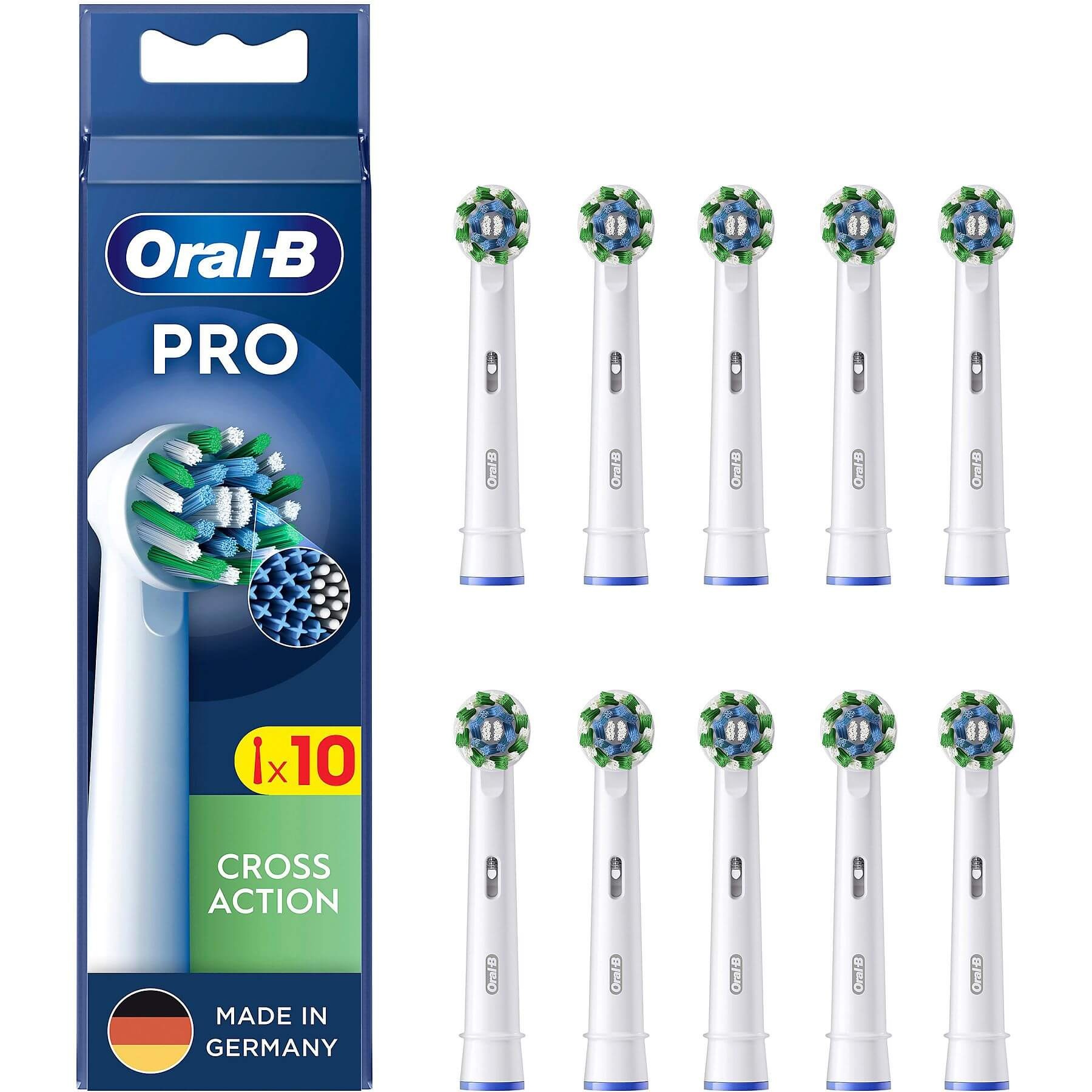 Oral B PRO Cross Action Opzetborstels  Wit | 10 stuks