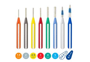 Lactona Easygrip Ragers Recht-Medium - 5mm - Lichtblauw - 3 x 5 stuks - Voordeelverpakking