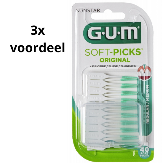 GUM Soft-Picks Original Regular / Medium | 120 stuks | Voordeelverpakking