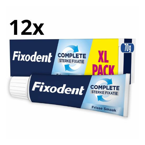 Fixodent Kleefpasta Complete Fresh - 12 x 70 gram - Voordeelverpakking