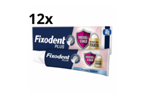 Fixodent Food Barrier Frisse Smaak Kleefpasta - 12 x 40 gram - Voordeelverpakking