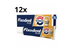 Fixodent Plus Dual Power Kleefpasta - 12 x 40 gram - Voordeelverpakking