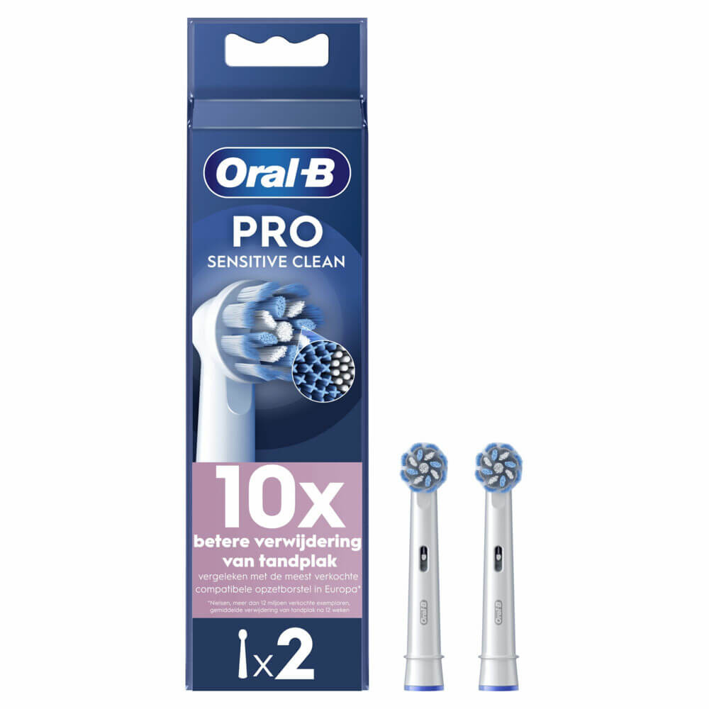 Oral B PRO Sensitive Clean Opzetborstels Wit | 2 stuks