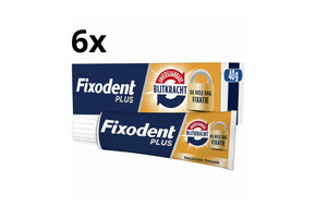 Fixodent Plus Kleefpasta Onverslaanbare Bijtkracht - 6 x 40ml