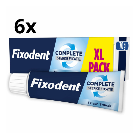 Fixodent Complete Sterke Fixatie Kleefpasta Original Fresh - 6 x 70 gram - XL verpakking
