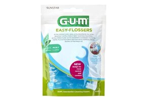 GUM Easy Flossers Cool Mint | 4 x 50 stuks | Voordeelverpakking