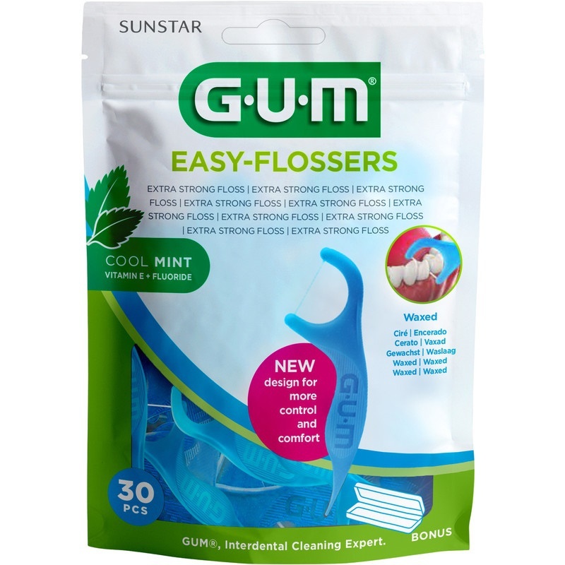 GUM Easy Flossers Cool Mint | 30 stuks