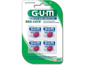 GUM Red-Cote Plakverklikkers/Kleurtabletten | 12 stuks