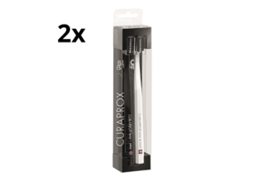 2x Curaprox CS 5460 Black is White Duo Tandenborstels - zwart/wit