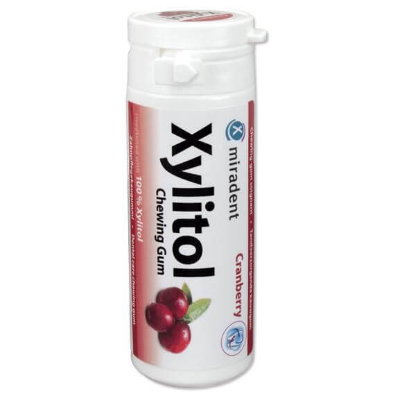Miradent Xylitol Kauwgom | Cranberry | 30 stuks