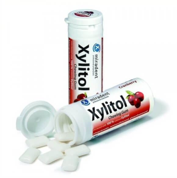 Miradent Xylitol Kauwgom | Cranberry | 30 stuks