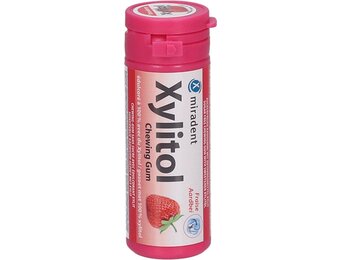 Miradent Xylitol Kauwgom | Aardbei | 30 stuks