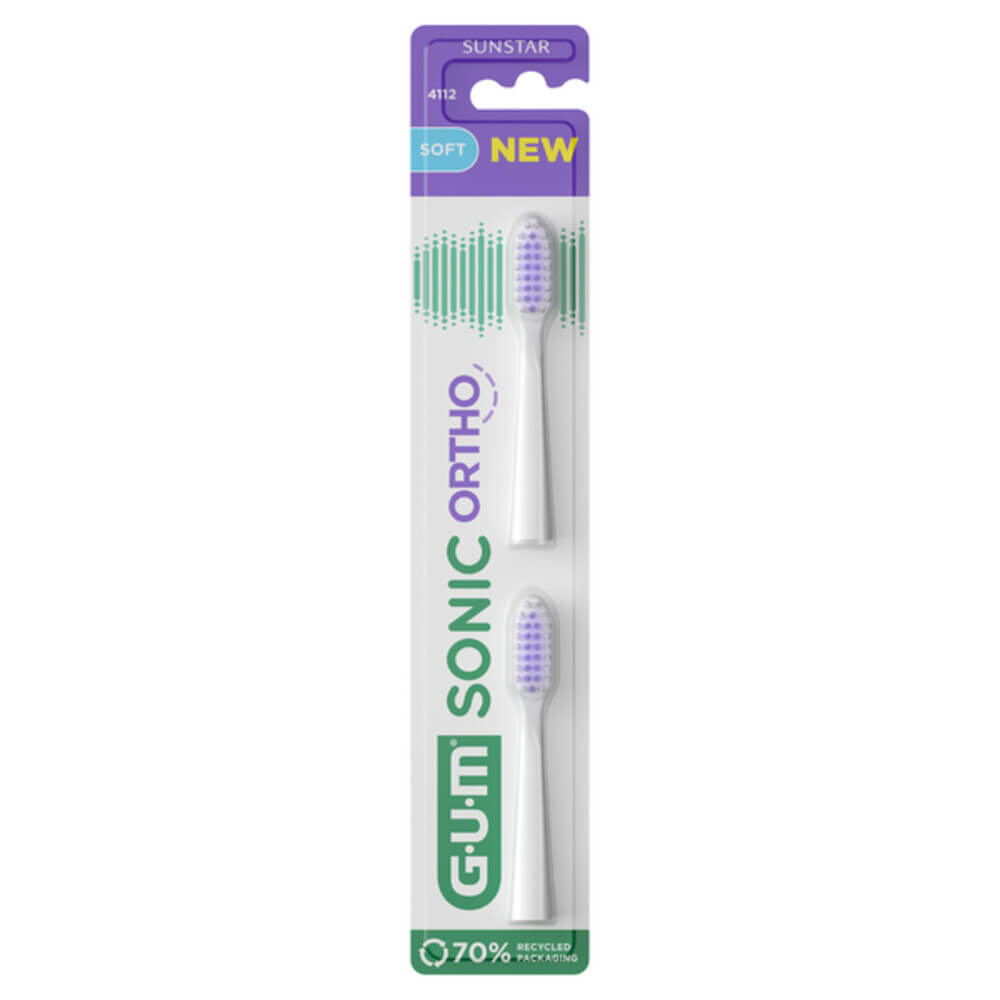 GUM Sonic Ortho Opzetborstels | 2 stuks