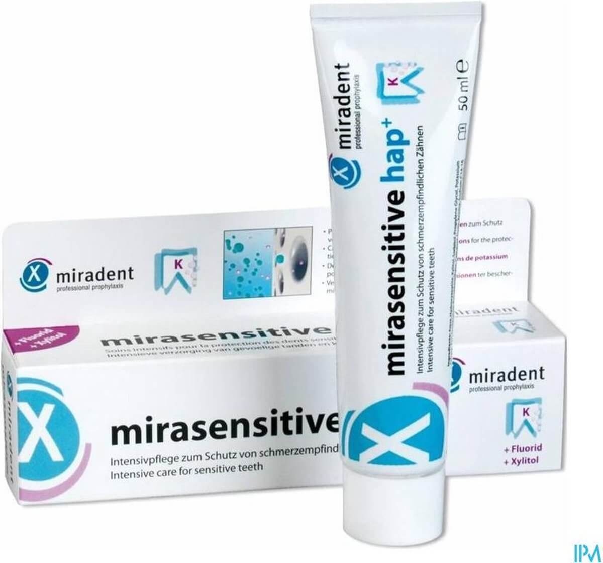 Miradent Mirasensitive Hap+ Tandpasta - 2 x 50 ml - Voordeelverpakking