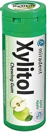 Miradent Xylitol Kauwgom | Appel | 4 x 30 stuks | Voordeelverpakking