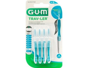GUM Trav-ler Ragers 1,6 mm | Blauw | 4 stuks
