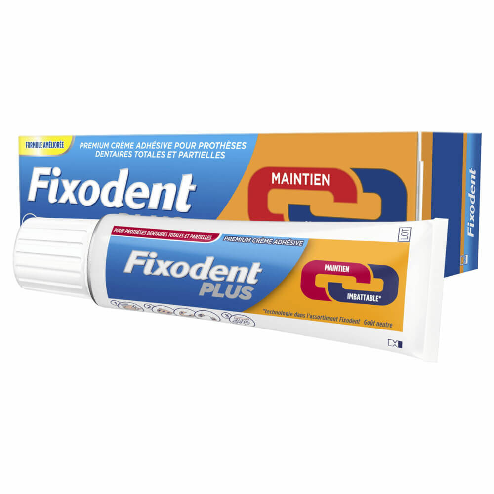 Fixodent Plus Dual Power Premium Kleefpasta |  40 gram | Verbeterde formule 2022