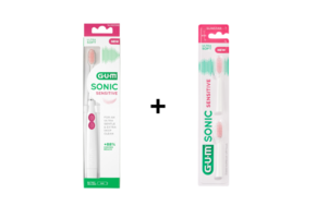 1x GUM Sonic Sensitive Elektrische Tandenborstel + 2x extra opzetbostels