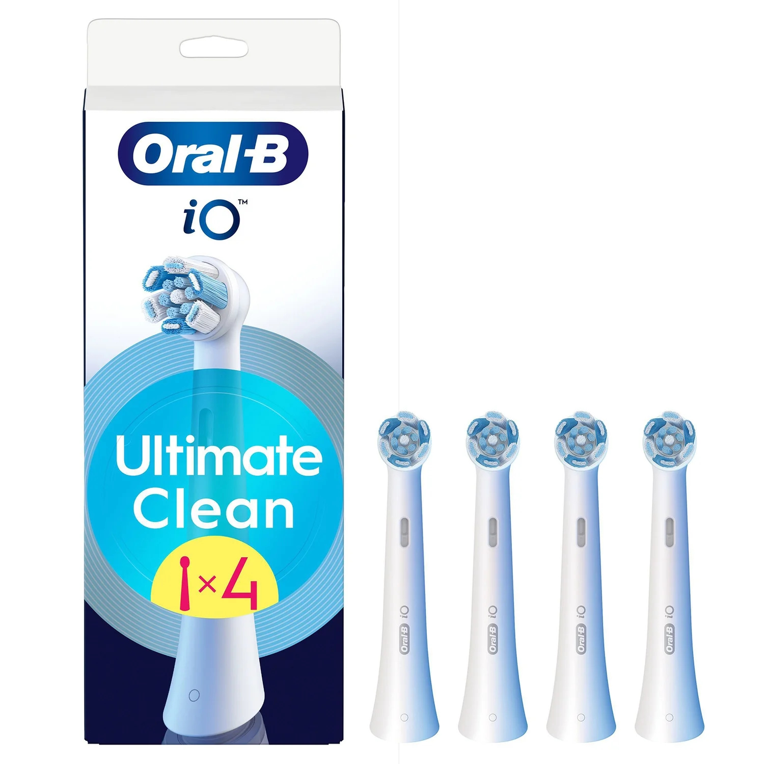 Oral B iO Ultimate Clean Opzetborstels | Wit  | 4 stuks