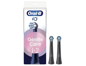 Oral B iO Gentle Care Opzetborstels | Zwart | 2 stuks