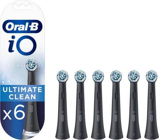 Oral-B iO Ultimate Clean Opzetborstels | Zwart | 6 stuks