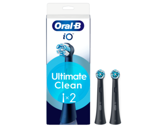 Oral-B iO Ultimate Clean Opzetborstels | Zwart | 2 stuks