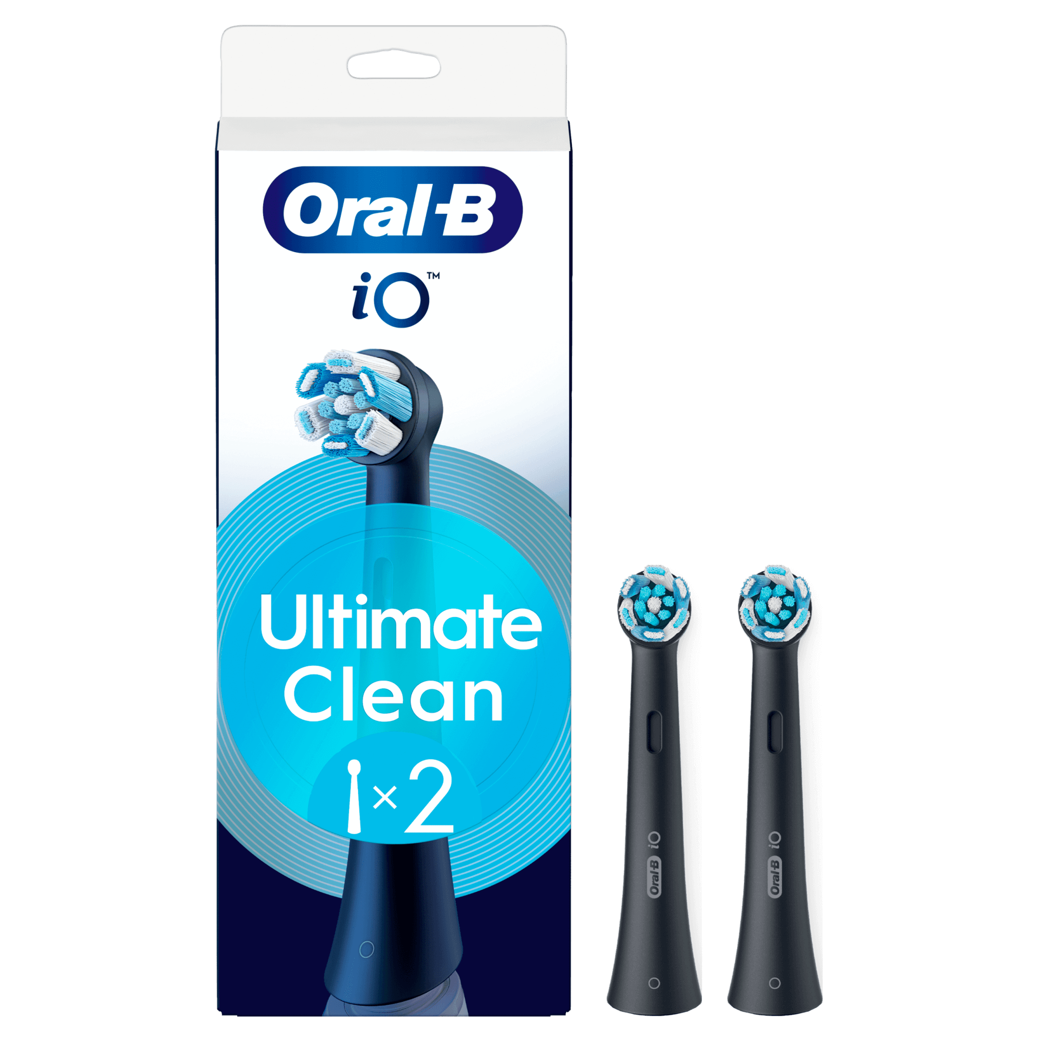 Oral-B iO Ultimate Clean Opzetborstels | Zwart | 2 stuks