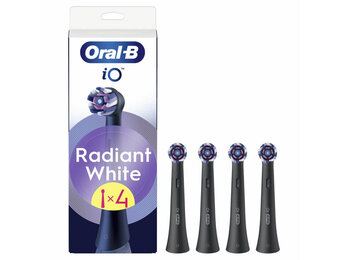 Oral-B iO Radiant White Opzetborstels | Zwart |  4 stuks