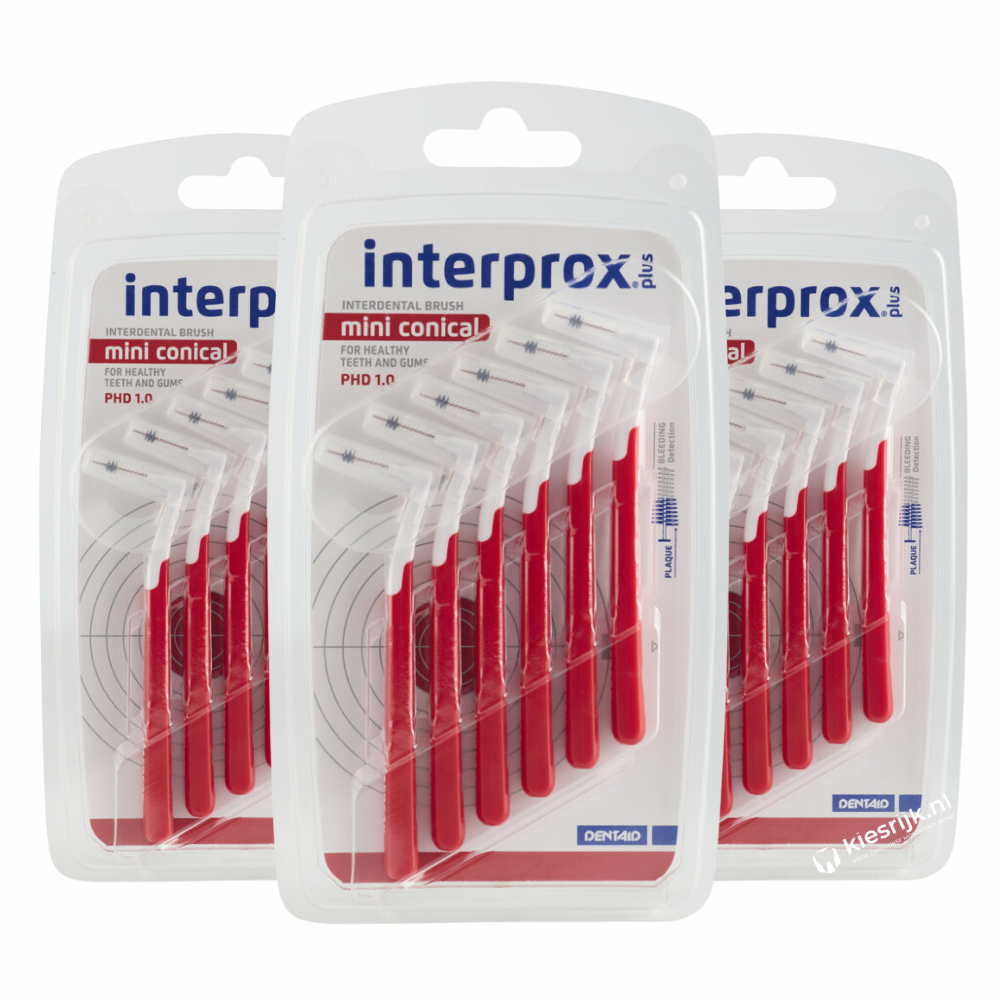 Interprox Plus Mini Conical PHD 1.2 Rood | 18 ragers | Voordeelverpakking
