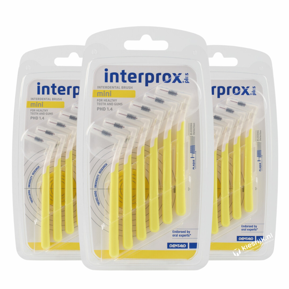 Interprox Plus Mini PHD 1.4 Geel | 18 ragers | Voordeelverpakking