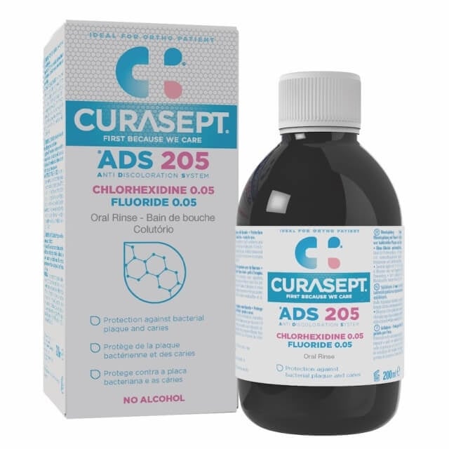 Curasept - Mondspoeling - 0,05% Chloorhexidine - Voor Mondhygiëne & Tandvlees - 200 ml - Bulkverpakking - 5 stuks