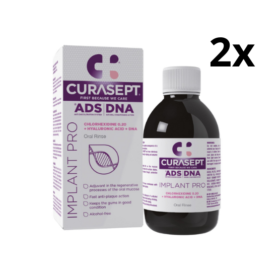 Curasept ADS DNA Implant Pro Mondspoelmiddel 0,20% CHX – 2 x 200 ml