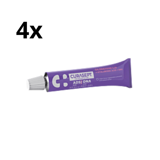 Curasept ADS DNA 350 Hyalu Pro Gel 0,5% CHX - 4 x 30 ml - Voordeelverpakking