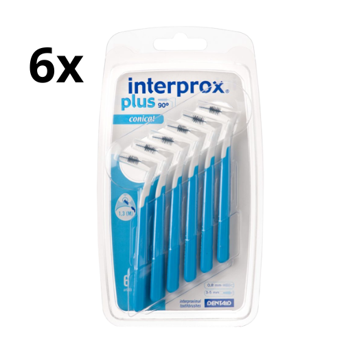 Interprox Plus Conical 3mm-5mm - 6 x 6 stuks  - Voordeelverpakking