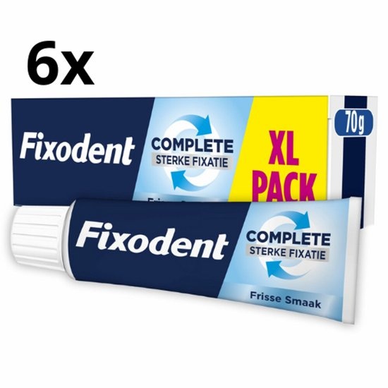 Fixodent Complete Sterke Fixatie Kleefpasta Original Fresh - 6 x 70 gram - XL verpakking