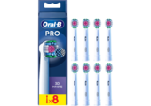 Oral-B PRO 3D White Opzetborstels | Wit | 8 stuks