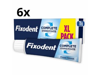 Fixodent Kleefpasta Original - 6 x 70 gram - Verbeterde formule 2025